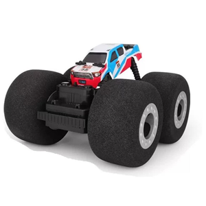 ماشین کنترلی آفرود چرخ اسفنجی آبی RC STANT CAR WITH SOFT WHEELS MZ_اسباب بازی